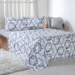 Jogo de Cama Queen 4 Pçs 150 Fios Super Macio 100% Algodão