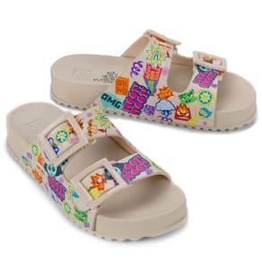 Chinelo Zaxy Slide Divertidamente Feminino - Off White