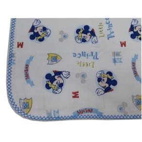 Cueiro Flanelado Disney 80X80Cm Com Crochê Mickey