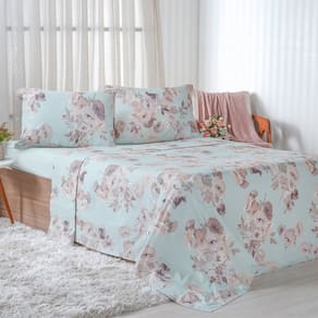 Jogo de Cama Casal 4 Pçs 150 Fios Super Macio 100% Algodão