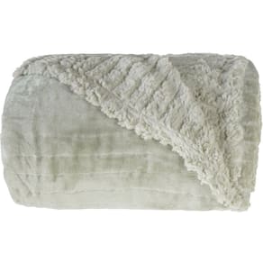 Cobertor Casal Sherpa Toque Pele de Carneiro Dupla Face 180x220cm