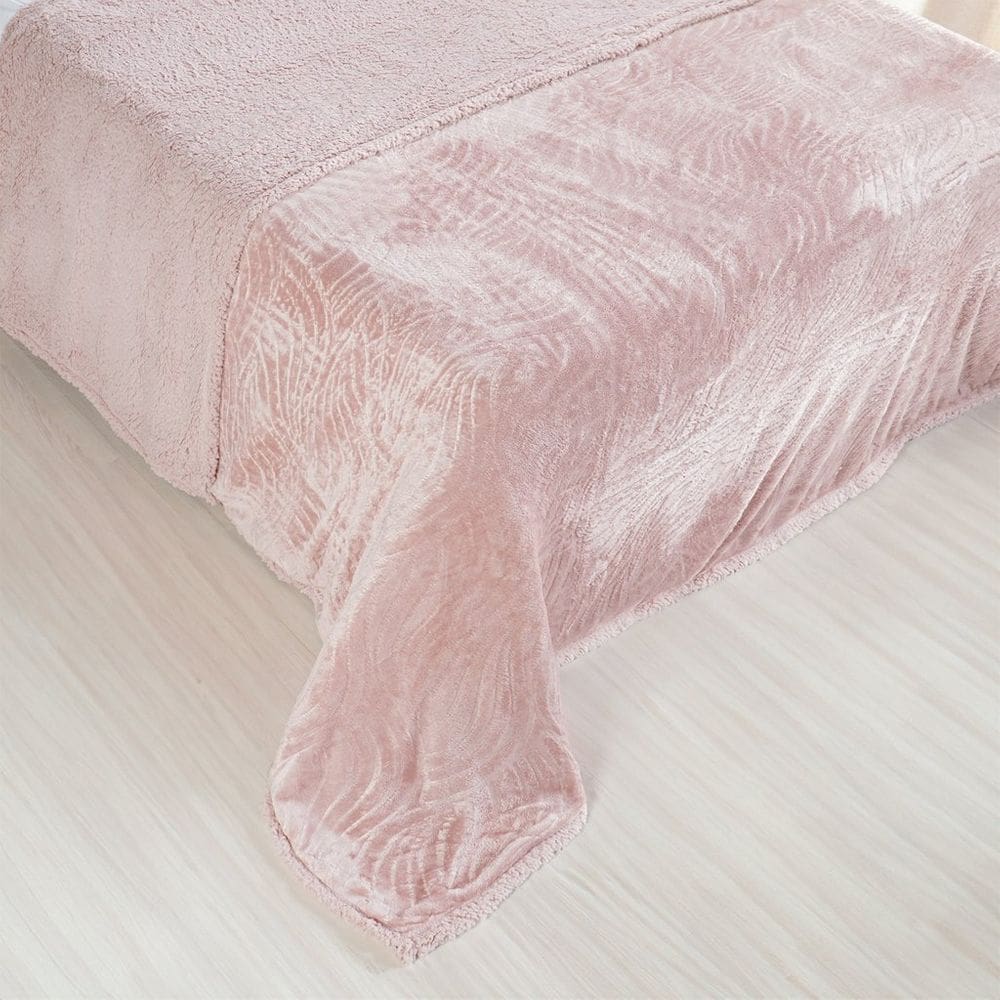 Manta Sherpa Realce King Dupla Face 240x260cm