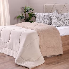 Coberdrom Duetto Tinto Casal Malha 100% Algodão 180x230cm
