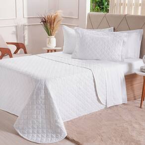 Kit Colcha Solteiro 200 Fios Lisa 160x240cm