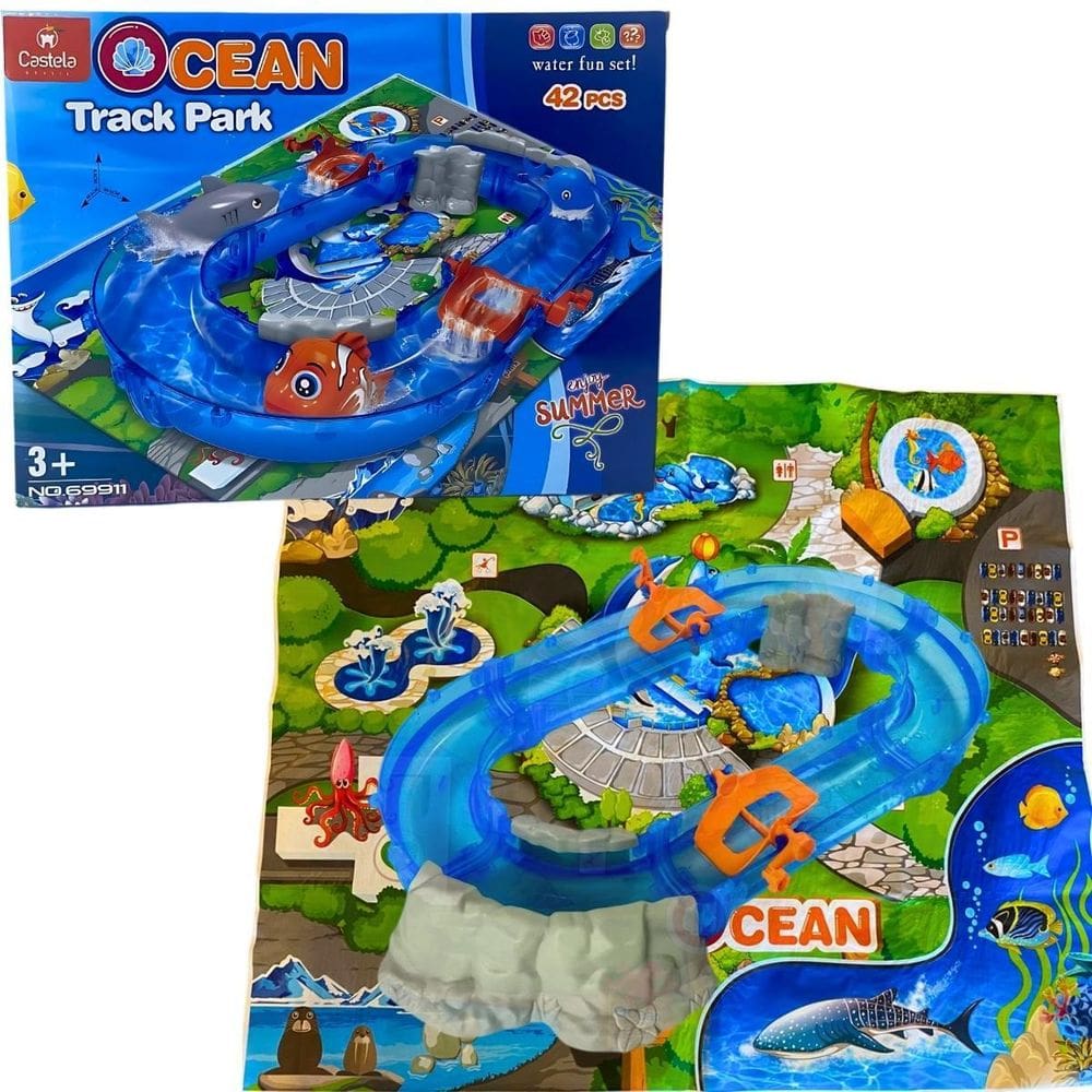 Pista Do Mundo Marinho Com 42 Peças Infantil - Castela