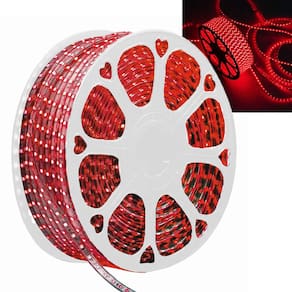 Rolo Fita Led Vermelho 100 Metros Dupla Face Iluminaçao Decorativa Comercial Residencial