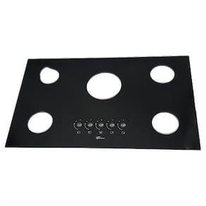 Vidro Mesa Cooktop Fischer Infinity 5Q Tripla Chama Preto