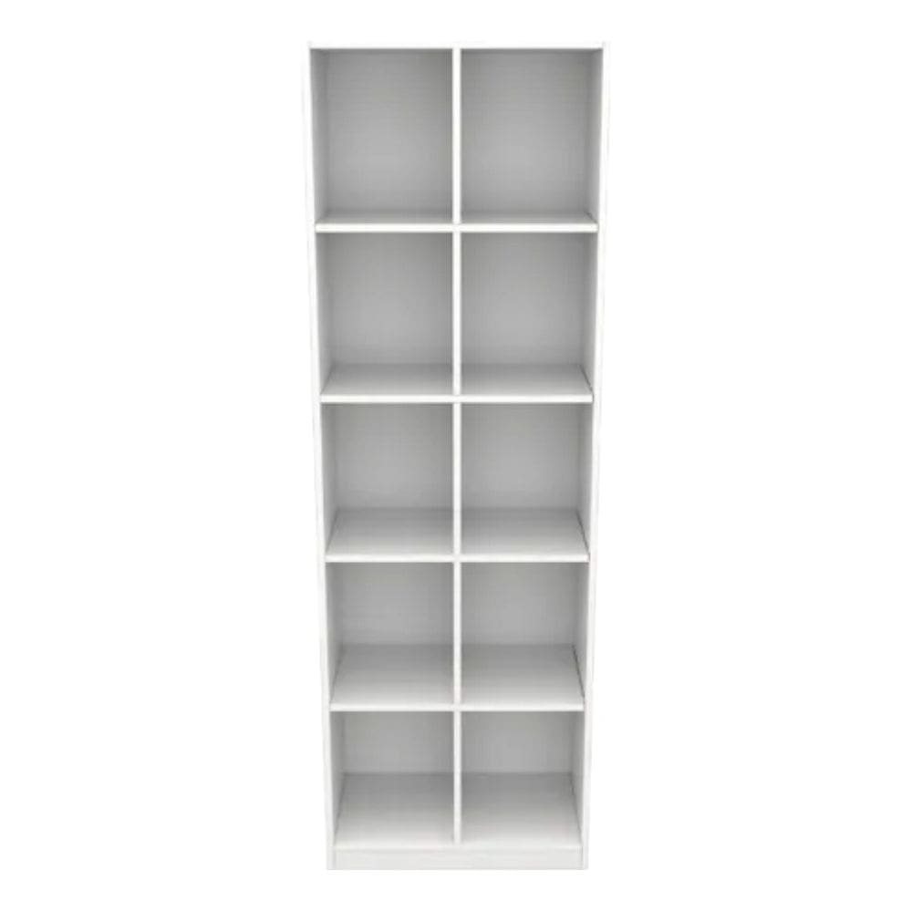 Estante Organizador Livreiro com 10 nichos na Cor Branco, Ideal para Escritório, Quarto, Sala.
