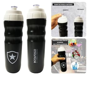 Kit 2Un Squeeze Garrafa Top Térmica 550Ml Preto Água Esporte