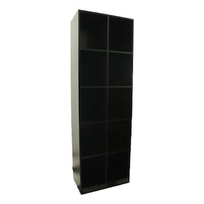 Estante Organizador Livreiro com 10 nichos na Cor Preto, Ideal para Escritório, Quarto, Sala.