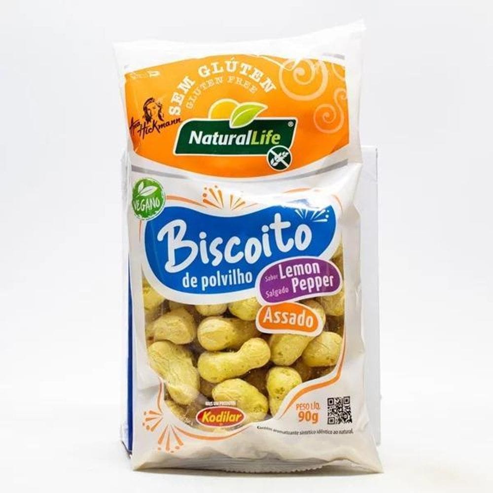 Biscoito De Polvilho Lemon Pepper S/Gluten Kodilar 12X90G