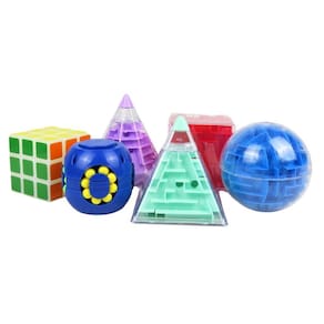 Brinquedo Infantil Kit 6 Peças Cubo Mágico Variado