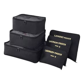 Conjunto 2 Kits Organizadores De Malas 6 Pcs Cada / Preto