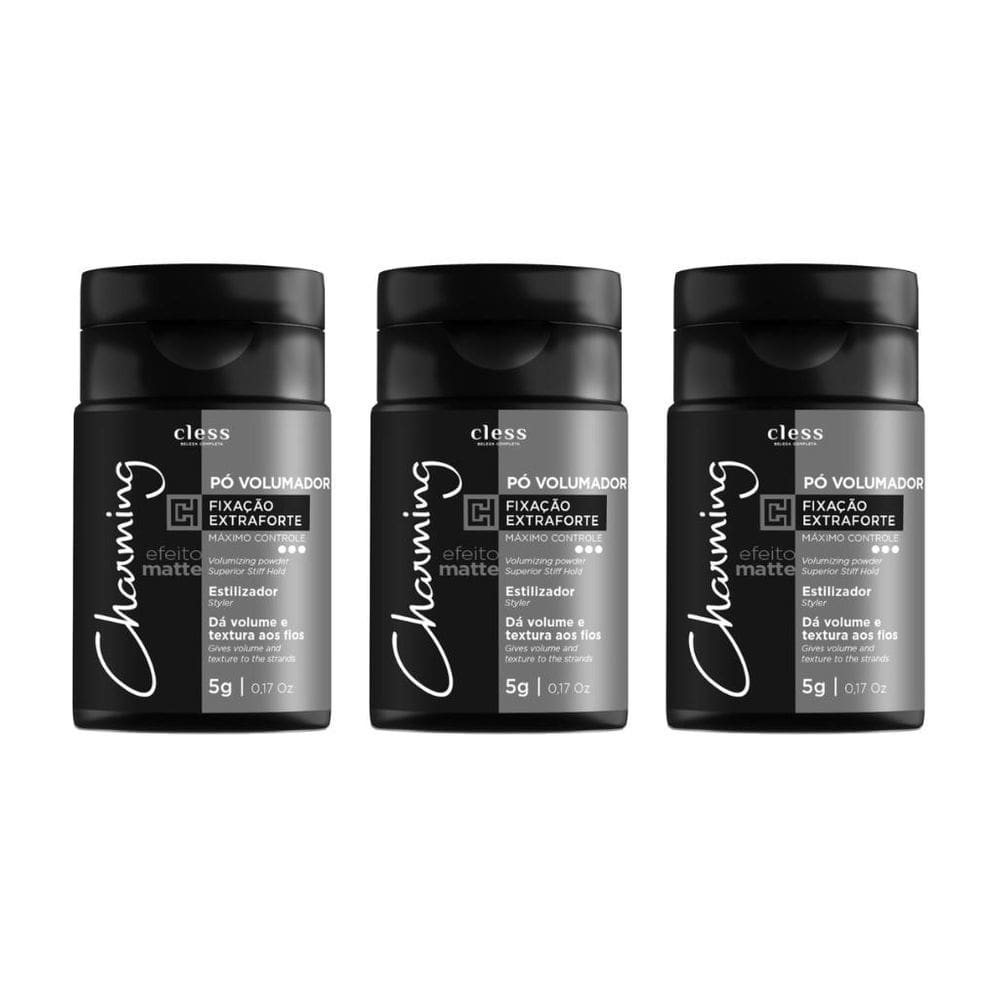 Po Volumador Charming 5G Extra Forte - Kit Com 3Un