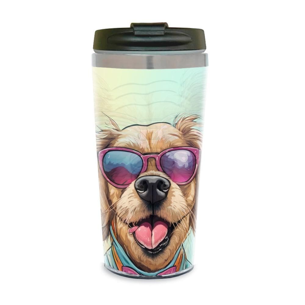 Copo Térmico Pet Dog 3D Lover 450 Ml Inox