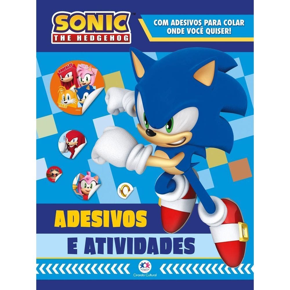 Sonic The Hedgehog - Adesivos e Atividades