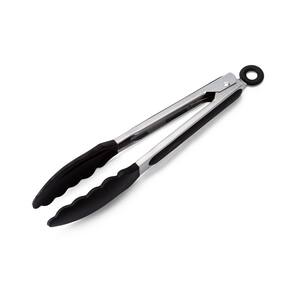 Pegador Inox com ponta em silicone preto 23cm Weck
