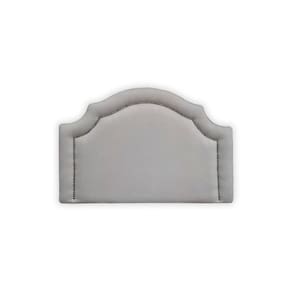 Cabeceira Provençal Luxo - Solteiro Suede Cinza 90cm