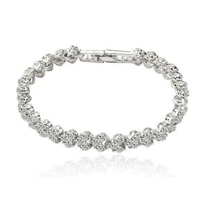 Pulseira Feminina Bracelete Cor Prata Presente Para Namorada