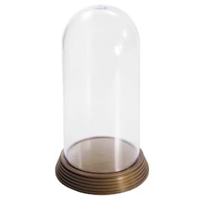 Redoma Acrílico Base Dourada G - 19cm - Exposição