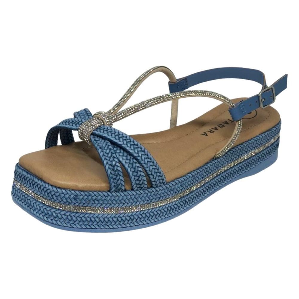 Sandalia Feminina Conforto Flat Tanara T8143