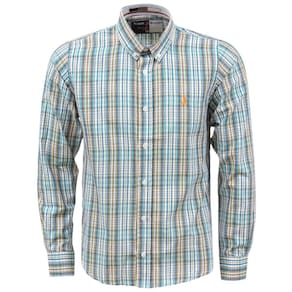 Camisa Masculina Xadrez Azul Manga Longa Austin 37336
