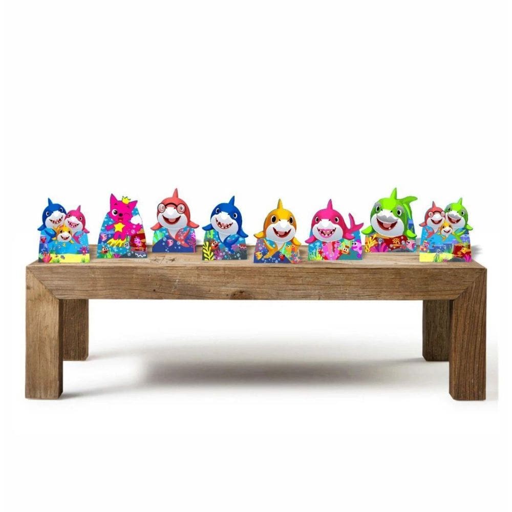 Tubarão Baby Kit 8 Enfeites Decoração Festa Infantil Totens