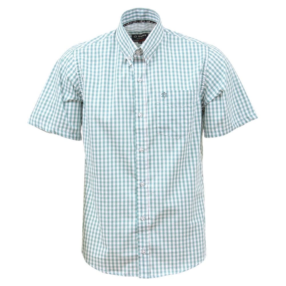 Camisa Masculina Manga Curta Xadrez Verde Tuff 37614