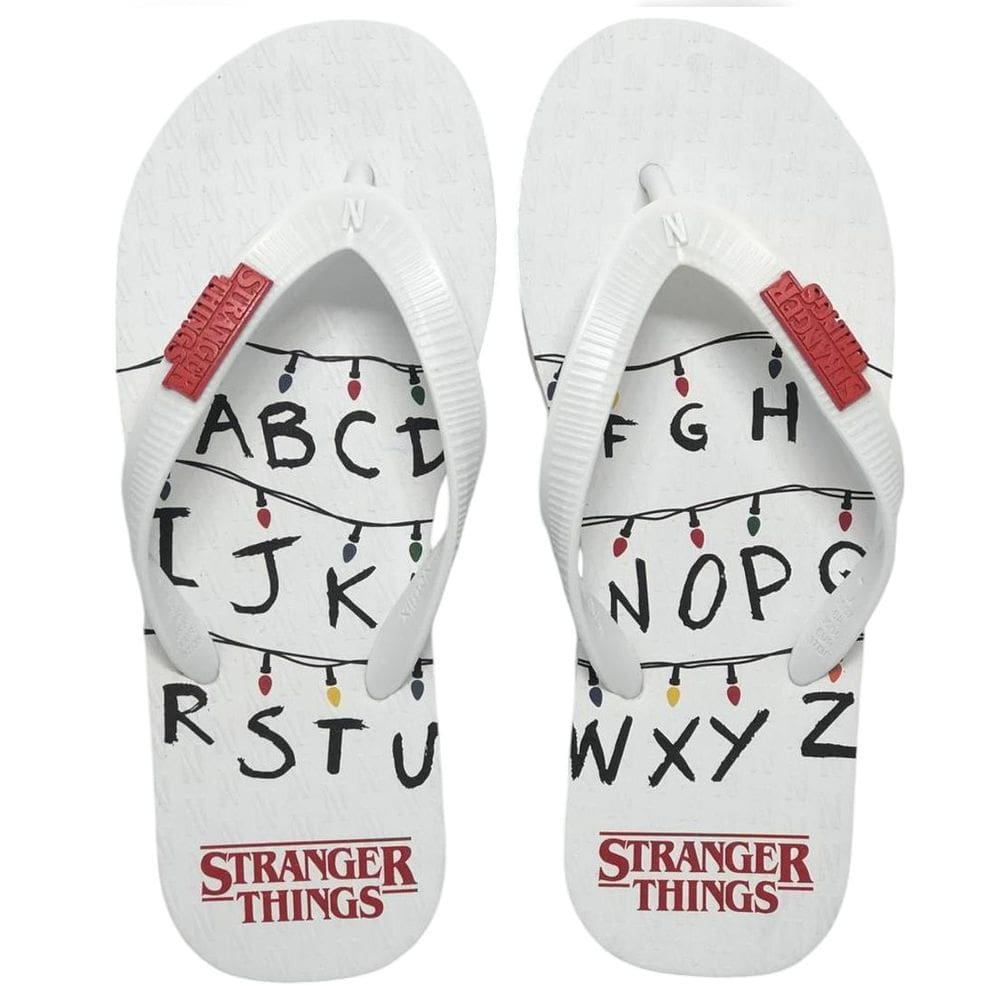 Chinelo de Dedo Netflix x Stranger Things Alfabeto Coca Cola