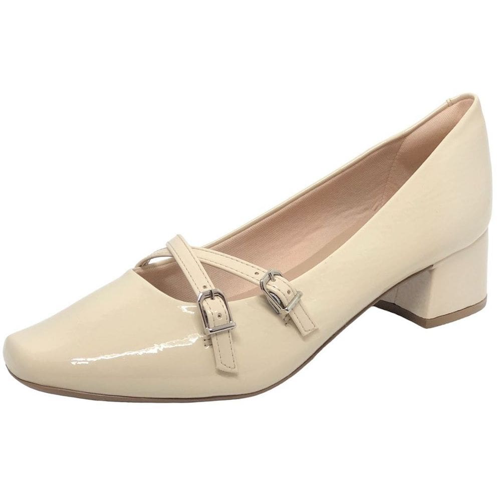 Sapato Feminino Slingback Conforto Tiras Duplas Sua Cia