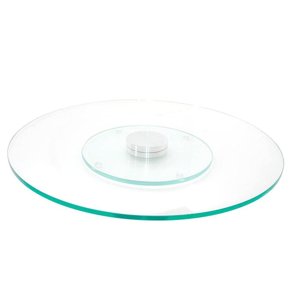 Centro De Mesa Giratório Decorativo De Vidro 50Cm