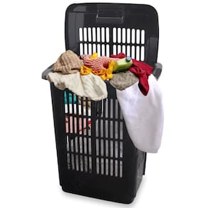 Cesto Para Roupas Roupeiro Organizador Com Tampa 30 Litros