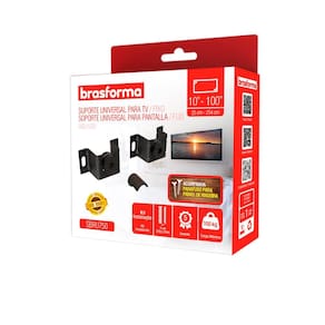 Suporte Universal para TV LED, LCD, Plasma, 3D e Smart TV de 10” a 100” - Brasforma SBRU750
