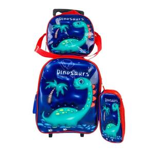 Kit Mochila Infantil Rodinhas Meninos Bolsa Escolar