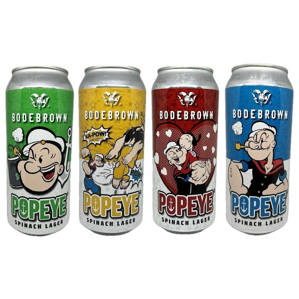 Kit 4 Cervejas Popeye Germany Larger Puro Malte Latão 473Ml