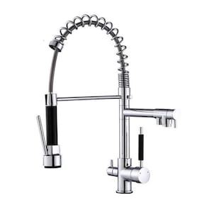 Torneira Gourmet 50cm Com Misturador Monocomando E Saída Para água Filtrada Cromada De BancadaBelccaTGM50CF-BL