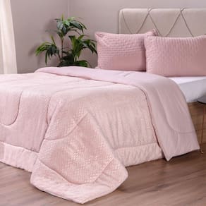 Coberdrom Duetto Plush Casal Malha 100% Algodão 200x220cm