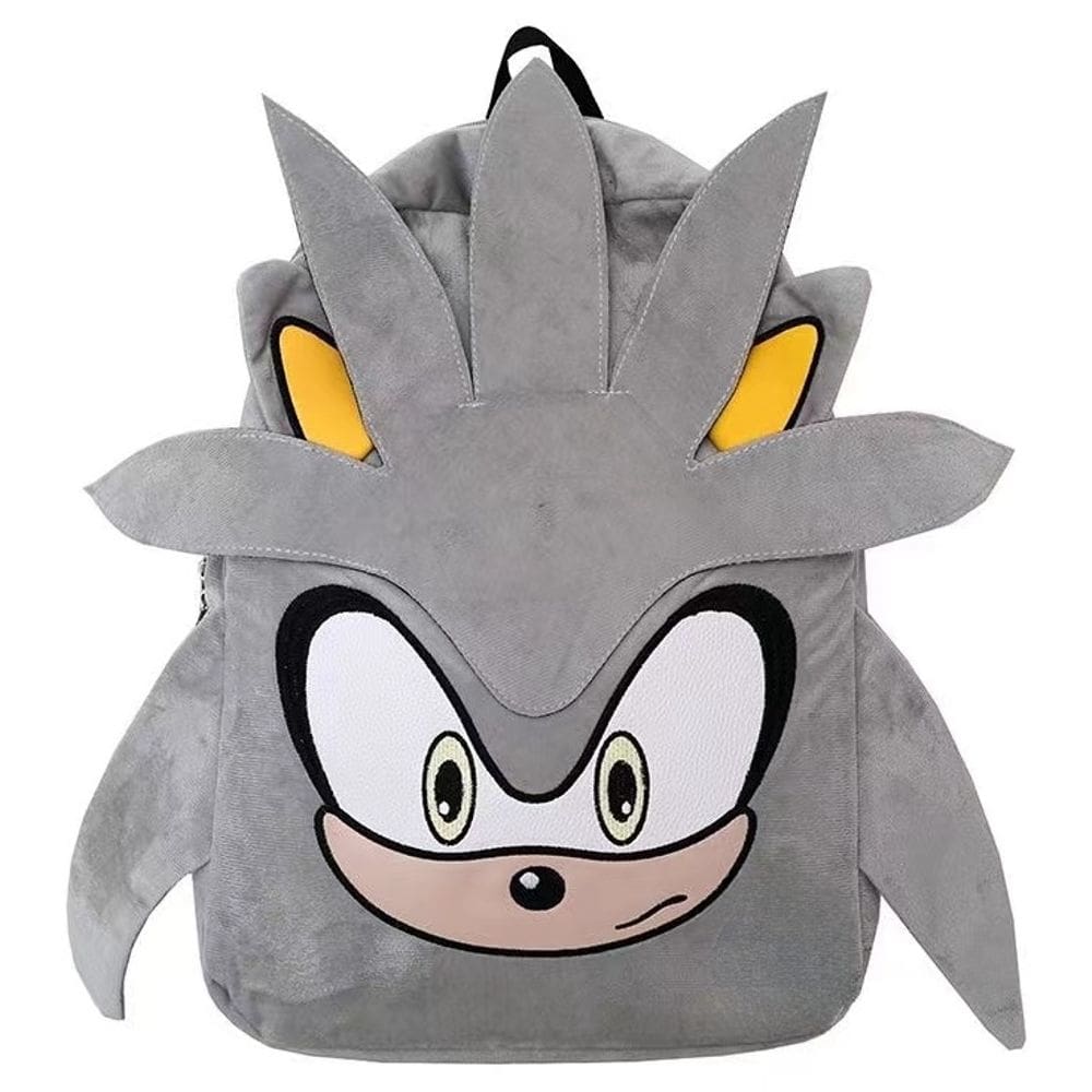 Mochila SABNY Sonic Shadow de couro PU cinza de grande capacidade
