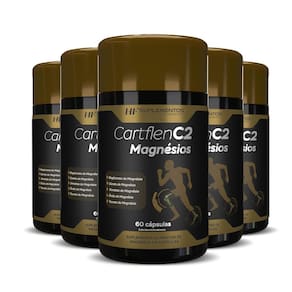 5X Cartflen C2 5 Tipos De Magnésios 60Caps Hf Suplementos