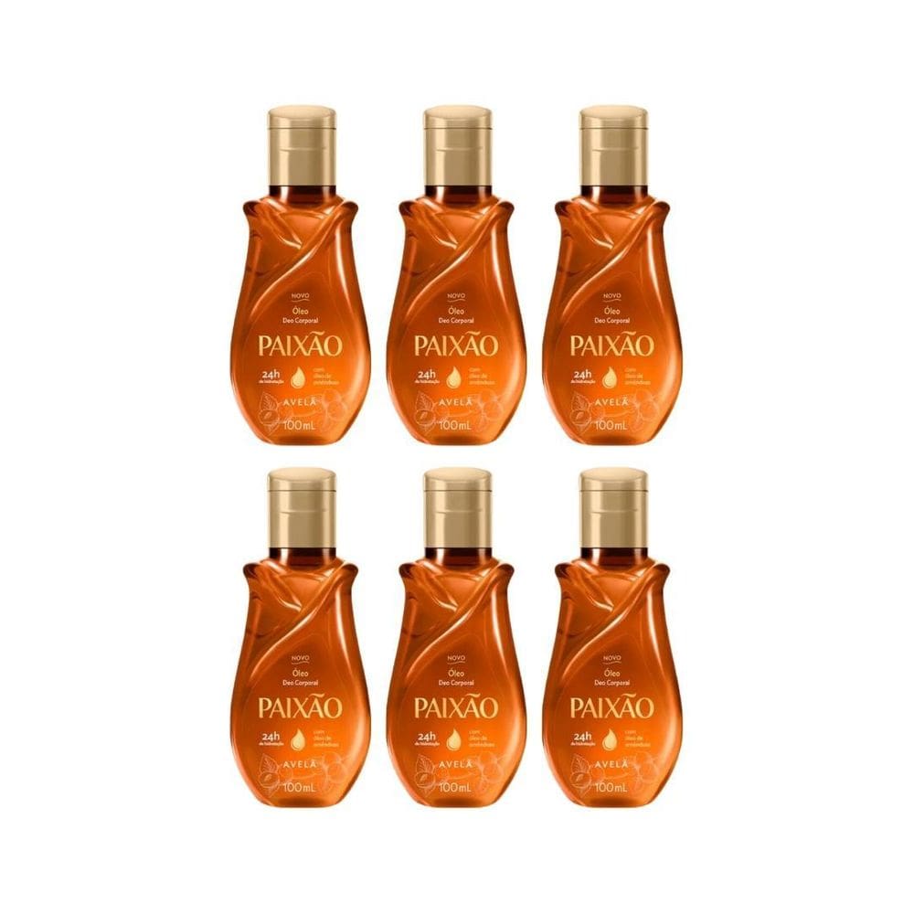 Oleo Corporal Paixao 100Ml Amendoa Avela - Kit C/6Un