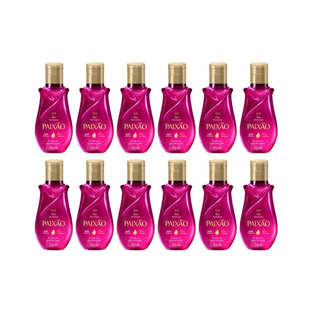 Oleo Corporal Paixao 100Ml Flor Baunilha - Kit C/12Un
