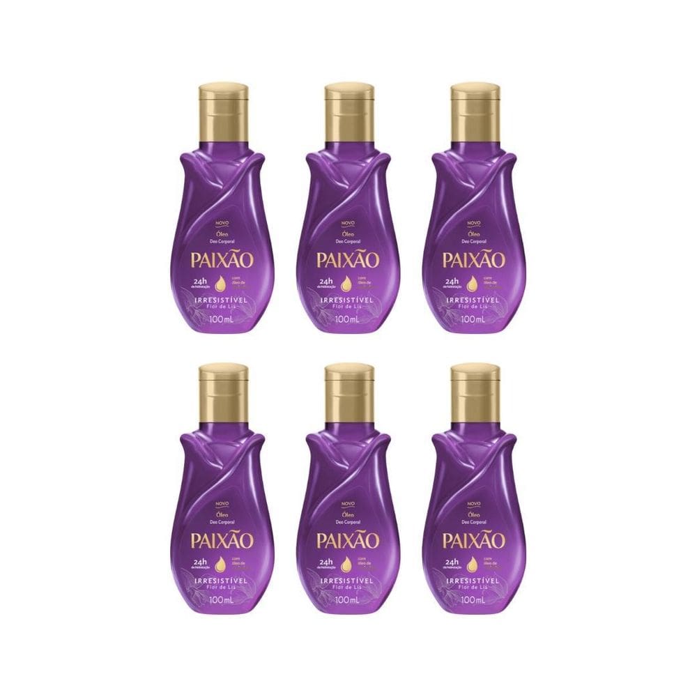 Oleo Corporal Paixao 100Ml Irresistivel Flor De Lis - 6Un