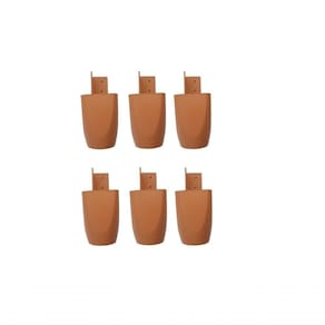 Kit Com 6 Pés Para Multiusos Guarda Roupas 7cm Mari Caramelo