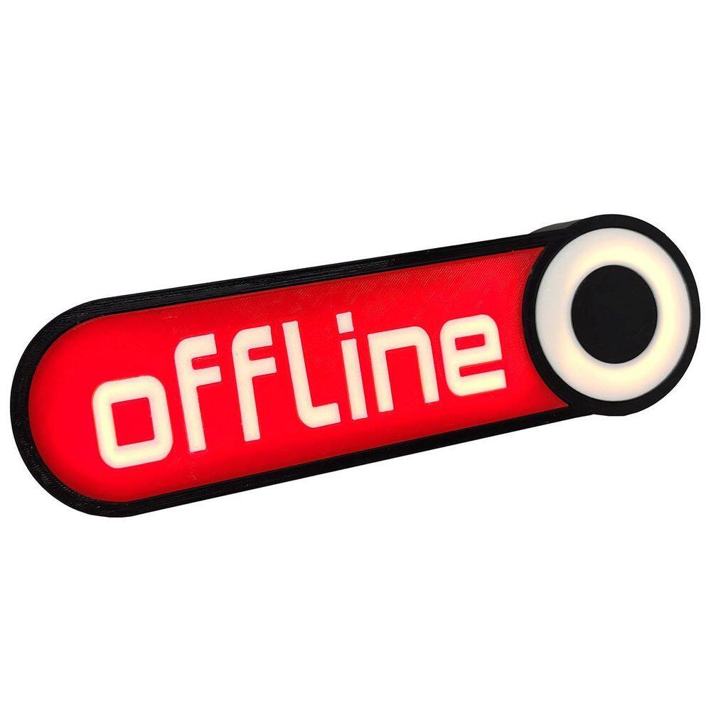 Luminária Offline Led Abajur Off-Line Mesa 3D 25,5Cm Fonte