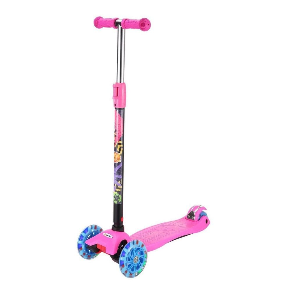 Patinete Radical New Plus Infantil Rosa Com Altura Ajustável