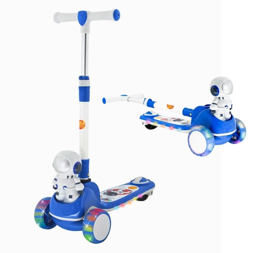 Patinete Astronauta Radical Infantil Dobrável 3 Rodas Luz