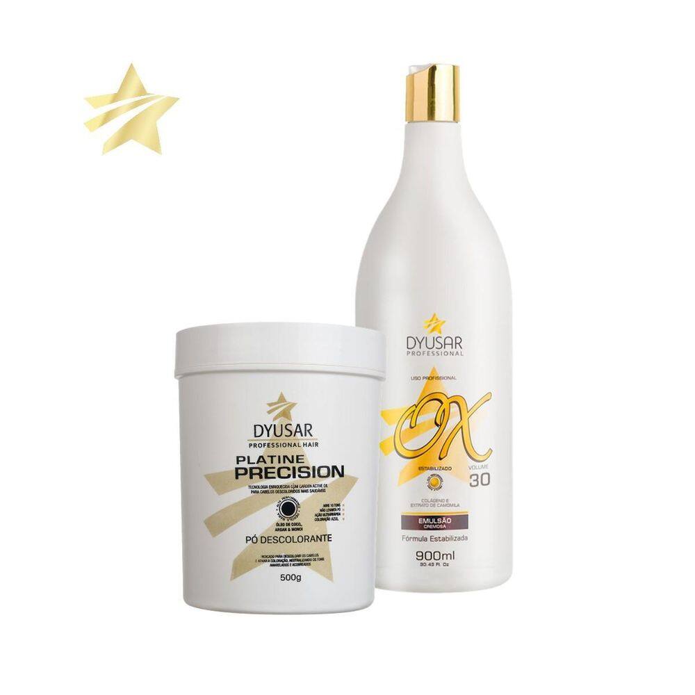 Kit Descoloração Profissional Po Descolorante Blue E Ox 30