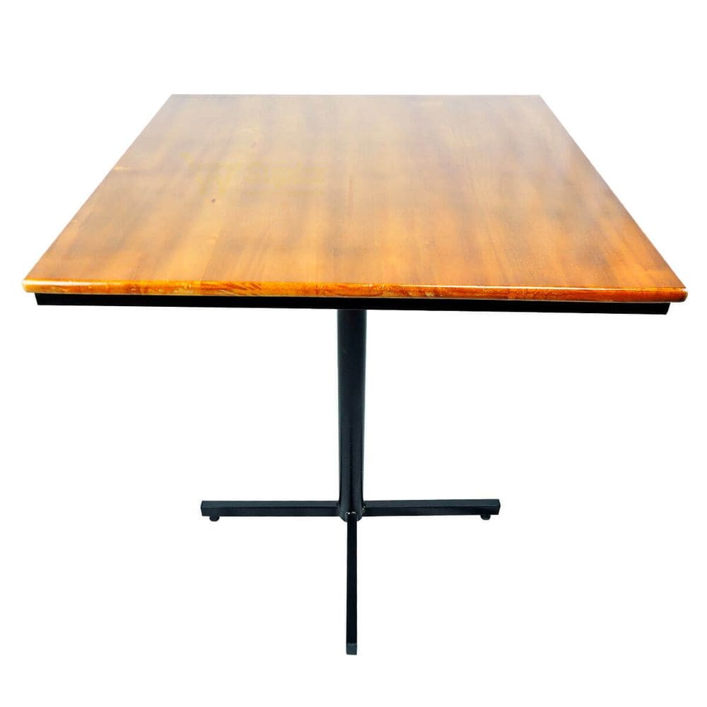 Mesa Com Tampo De Madeira 70X70