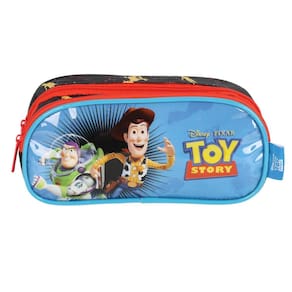 Estojo Toy Story Buzz Woody Duplo Disney Penal Azul