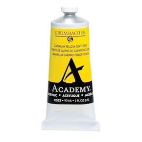 Academy Tinta Acrílica Gloss 90ml - Amarelo Cadmium Claro